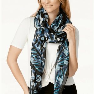 Calvin Klein Graphic Print Scarf & Sarong
